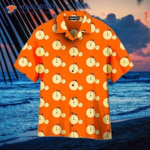 Bicycle With Orange Wheels And Hawaiian Shirt Pattern