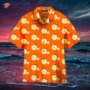 Bicycle With Orange Wheels And Hawaiian Shirt Pattern