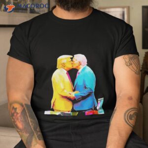 biden and trump kissing shirt tshirt