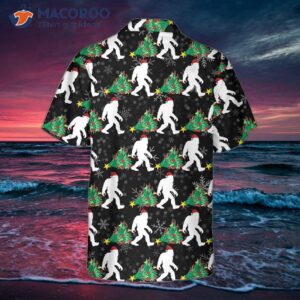 bigfoot for christmas hawaiian shirt funny xmas gift idea 1