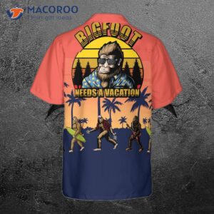 bigfoot needs a vacation and hawaiian shirt vintage dawn palette tropical surfer shirt 1