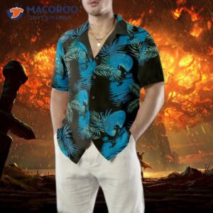 bigfoot tropical blue moon hawaiian shirt black and moonlight shirt for 4