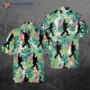 Bigfoot Tropical Hawaiian Shirt With Floral American Flag Print For