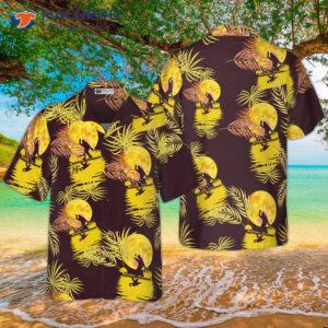 bigfoot tropical yellow moon hawaiian shirt purple and dancing in the moonlight shirt for 0