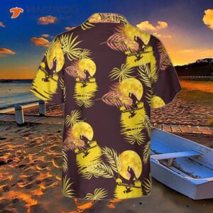 Bigfoot Tropical Yellow Moon Hawaiian Shirt, Purple And Dancing In The Moonlight Shirt For