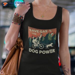 bikejoring save gas use dog power shirt tank top 4