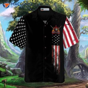 billiard eagle american flag hawaiian shirt 2