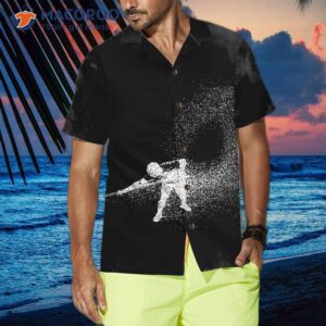 billiards on a smoke background hawaiian shirt 3