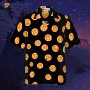 binance coin logo pattern art hawaiian shirt 2