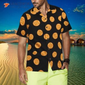 binance coin logo pattern art hawaiian shirt 3