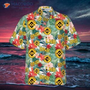 binance coin tropical flower hawaiian shirt 2