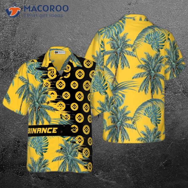 Binance Coin Yellow Hawaiian Shirt