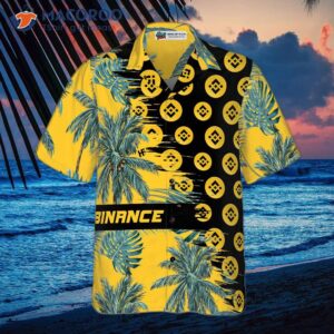 binance coin yellow hawaiian shirt 2