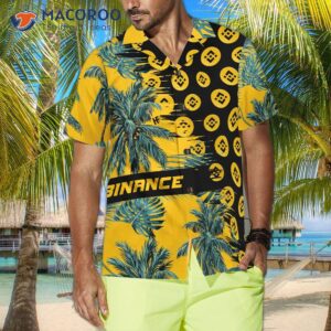 binance coin yellow hawaiian shirt 3