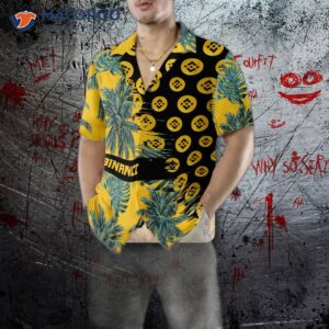 binance coin yellow hawaiian shirt 4