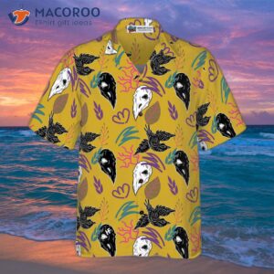 bird skull hawaiian shirt 2