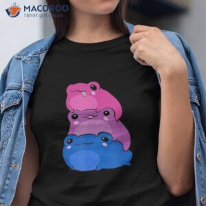 Bisexual Flag Color Frogs Subtle Bi Pride Lgbtq Aesthetic Shirt