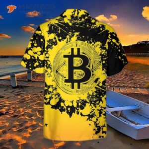 bitcoin cryptocurrency hawaiian shirt yellow and black shirt for amp 1