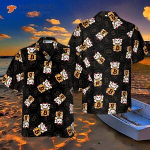 bitcoin lucky cat hawaiian shirt 0
