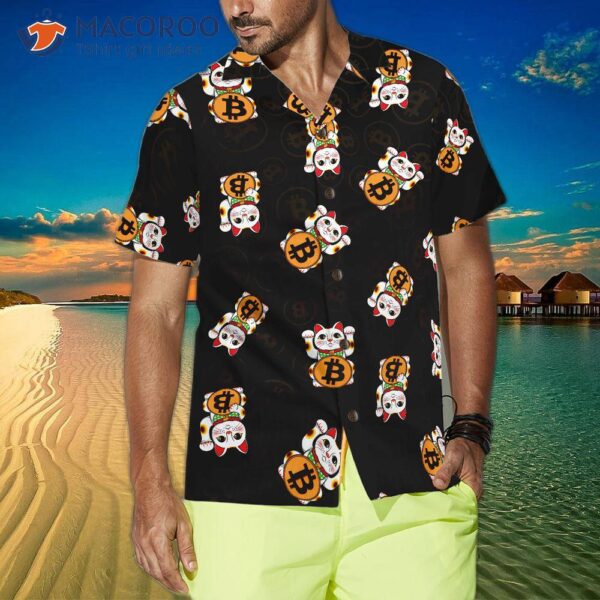 Bitcoin Lucky Cat Hawaiian Shirt