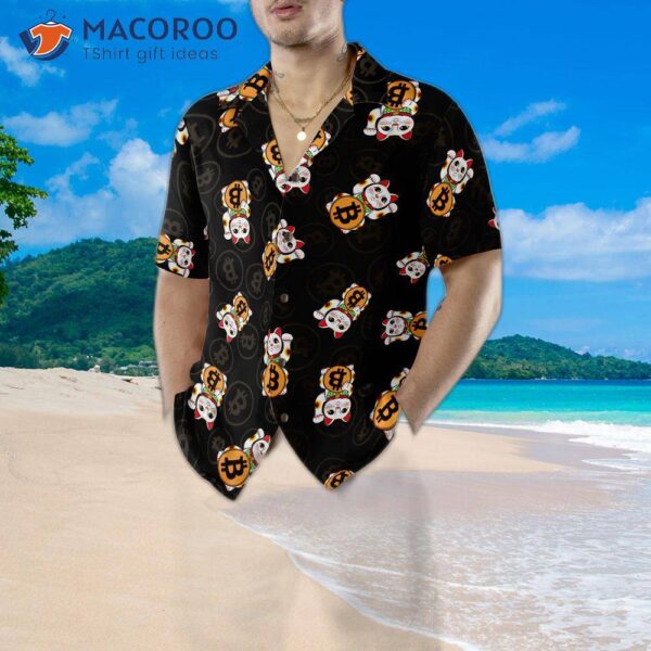 Bitcoin Lucky Cat Hawaiian Shirt