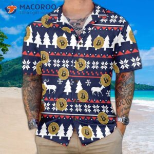 Bitcoin Ugly Christmas Pattern Hawaiian Shirt, Funny Shirt For
