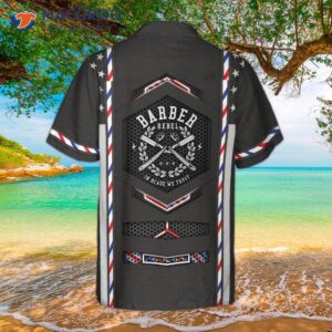 Black American Flag-barber Hawaiian Shirt