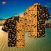 Black And Orange Spooky Halloween Hawaiian Shirt, Seamless Pattern Best Gift Ideas.