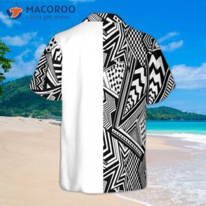 Black And White Modern Pattern Golfaholic Hawaiian Shirt