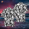 Black And White Penguin Hawaiian Shirt For