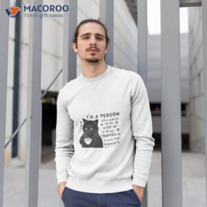 black cat drink coffee im a person who wants to do a lot of things trapped in a body that doesnt shirt sweatshirt 1