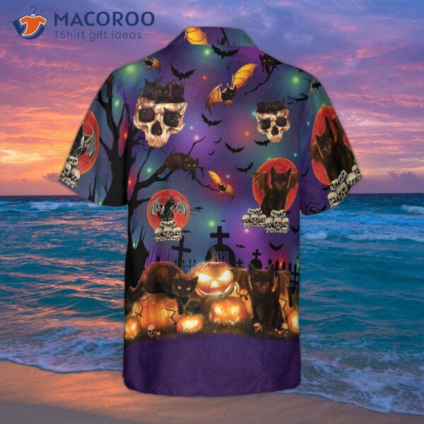 Black Cat Halloween Hawaiian Shirt