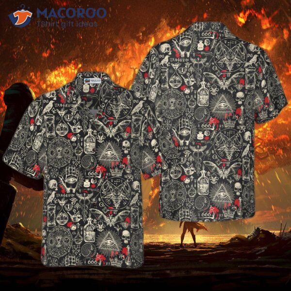 Black Demons For A Scary Halloween Hawaiian Shirt