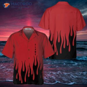 black flame hawaiian shirt short sleeved shirt for print 0