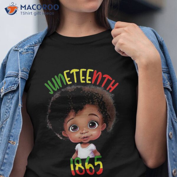 Black Girl Juneteenth 1865 Kids Toddlers Celebration Shirt