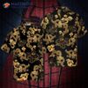 Black Gold Oriental Dragon Hawaiian Shirt