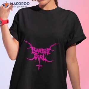 Black Metal Barbie Girl Pink Shirt