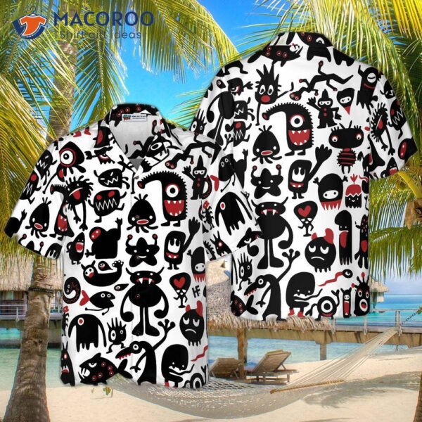 Black Monster Hawaiian Shirt For Halloween