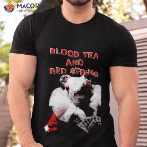 Blood Tea And Red String White Mouse With Cards Shirt