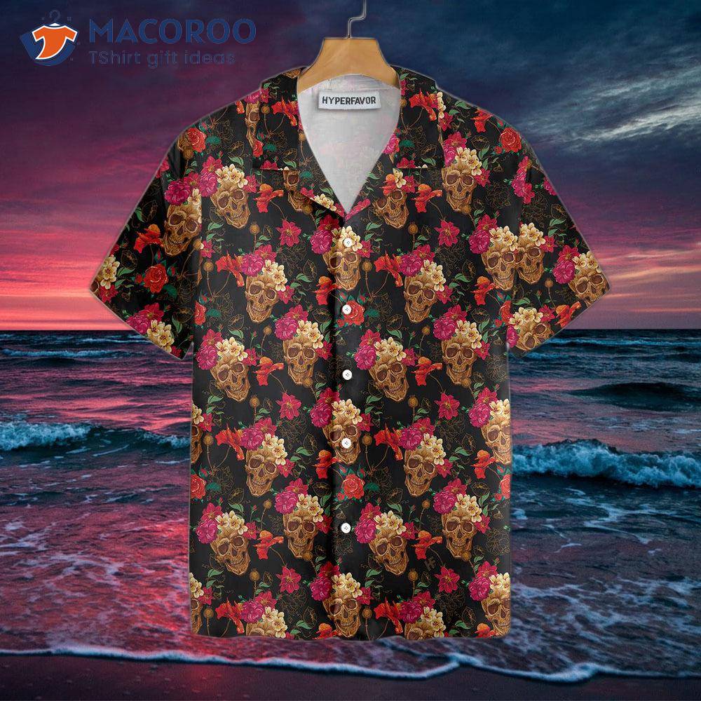 Blooming Skull Hawaiian Shirt Blooming Skull Hawaiian Shirt