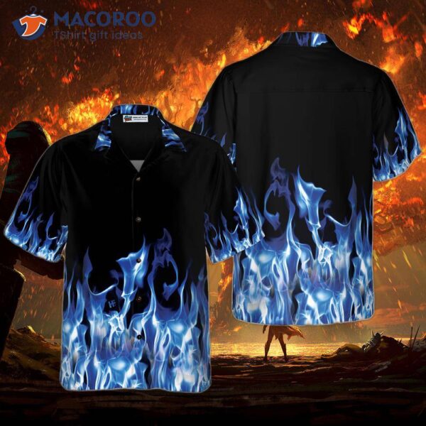 Blue Flame Hawaiian Shirt