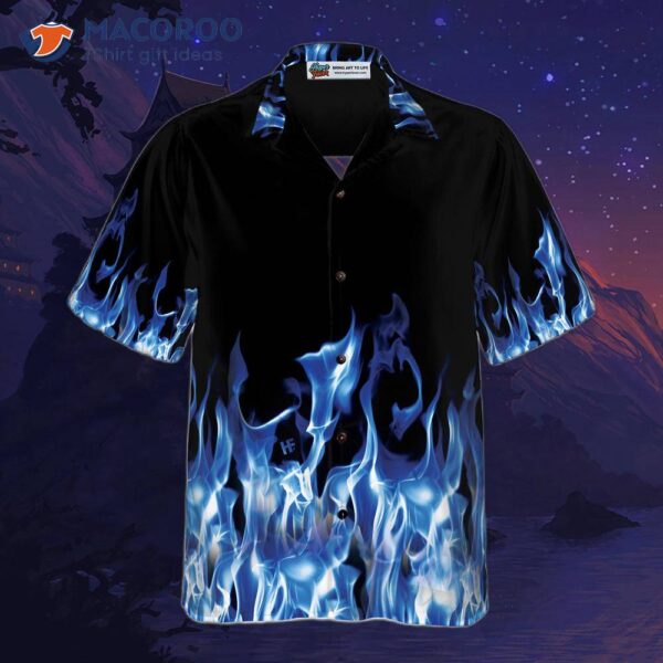 Blue Flame Hawaiian Shirt