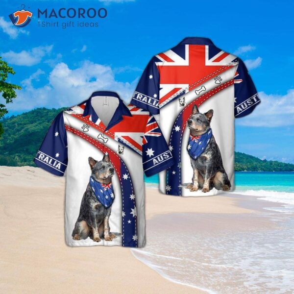Blue Heeler (australian Cattle Dog) Australia Day Hawaiian Shirt
