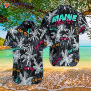“blue Hill Beach” Coconut Tree Seamless Hawaiian Shirt
