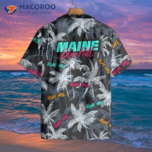“blue Hill Beach” Coconut Tree Seamless Hawaiian Shirt