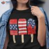 Blue Red White Ice Cream American Flag 4th Of July Shirt