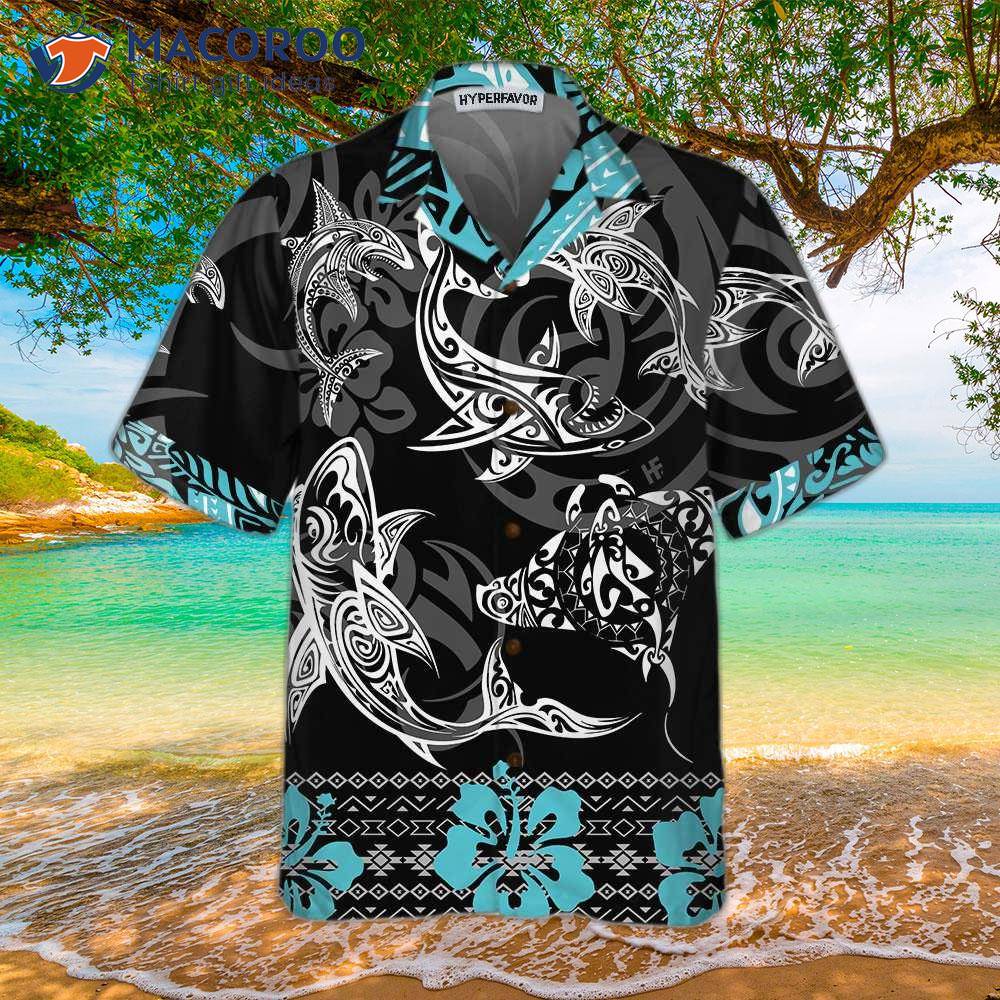 Blue Sharks Hawaiian Shirt