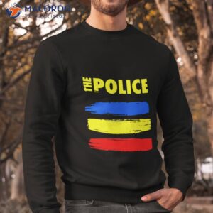 blue yellow red the police rock band shirt sweatshirt