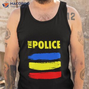 blue yellow red the police rock band shirt tank top