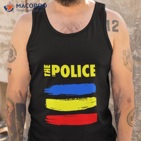 Blue Yellow Red The Police Rock Band Shirt